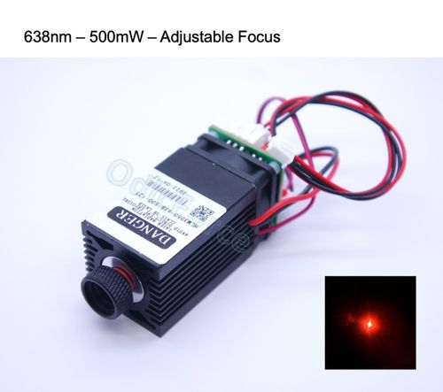 500mW Red-orange (638nm) Adjustable Focus Module