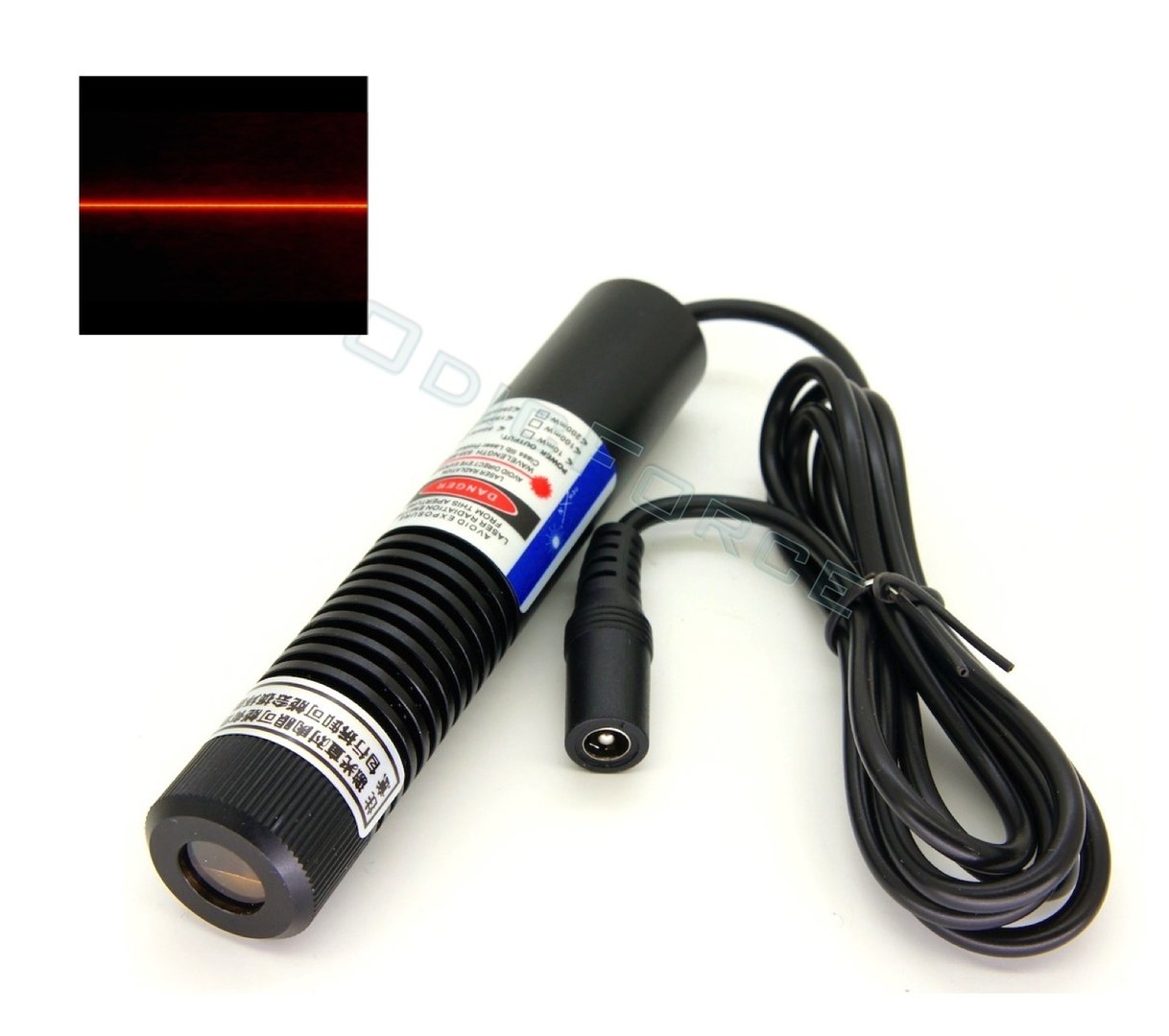 200mW Industrial Quality Pre-focused Red (650nm) Line Laser Line Module  (22mm)