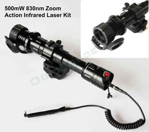 Tactical 500mW Infrared (IR) 830nm Zoom Laser Illuminator / Designator Kit for Nightvision (ex-demo)