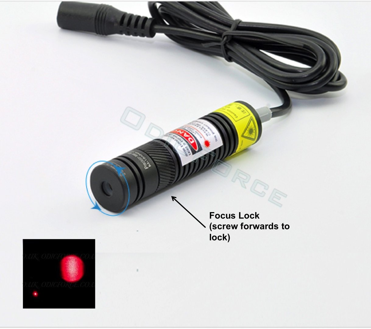 5mW Red 650nm Laser Dot Module with Adjustable Locking Focus (16mm) Class 3R