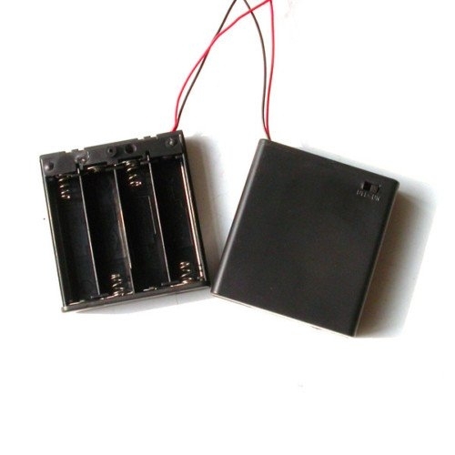 Battery Box (4 x AA Batteries) with Flying Leads, No Switch