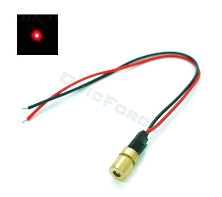 3mW Red (635nm) Miniature Focusing Dot Laser Module (6.0mm) Class 3R